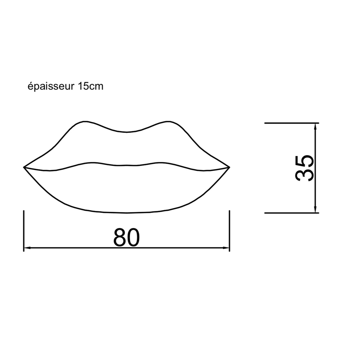 Red mouth cushion - outdoor – MXHOME