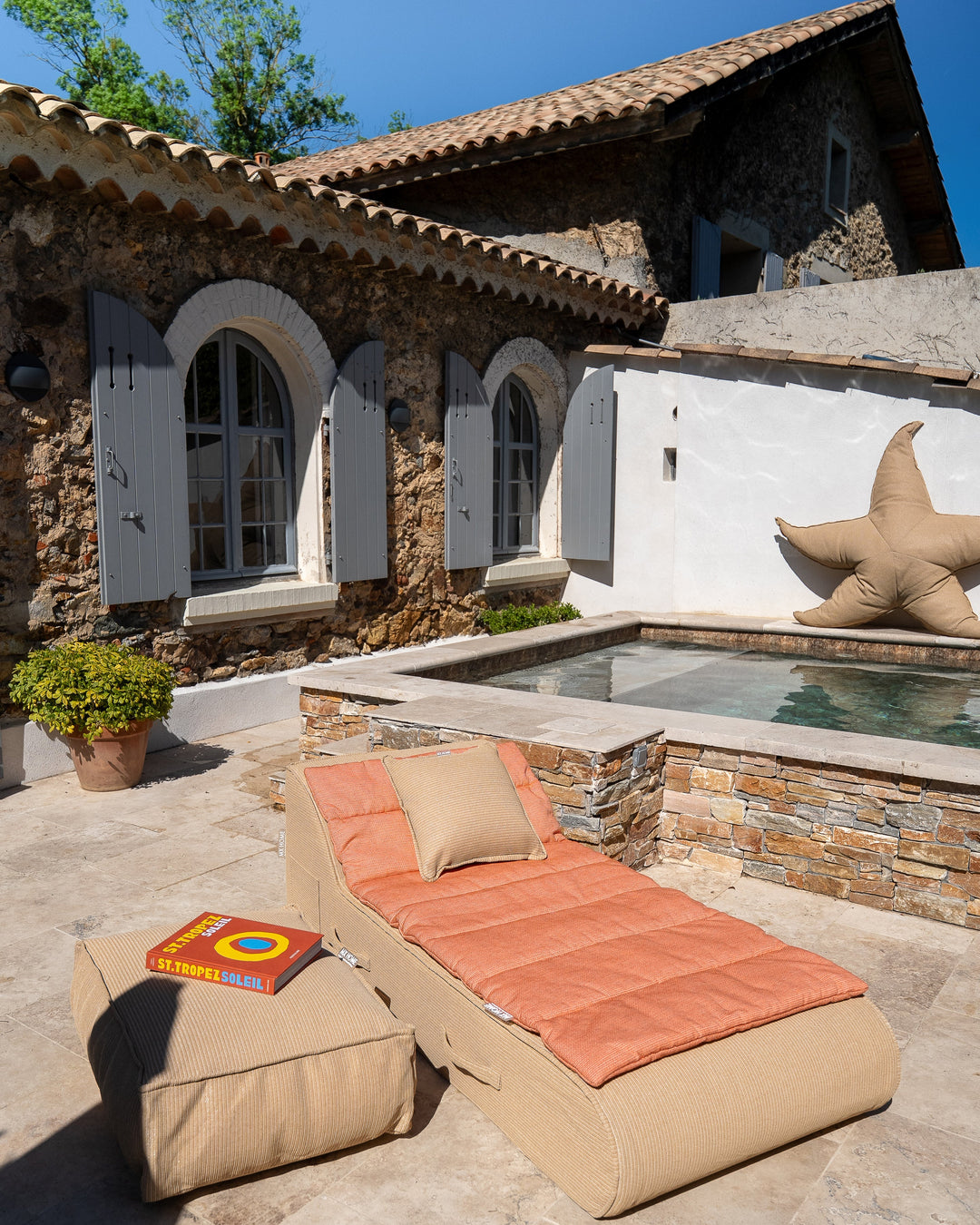 Surmatelas - Lit bain de soleil 1 place - Orange - MXHOME