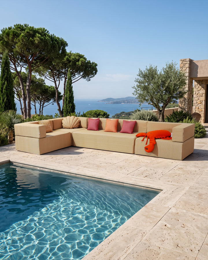 Canapé de jardin modulable — 6 places beige - MXHOME