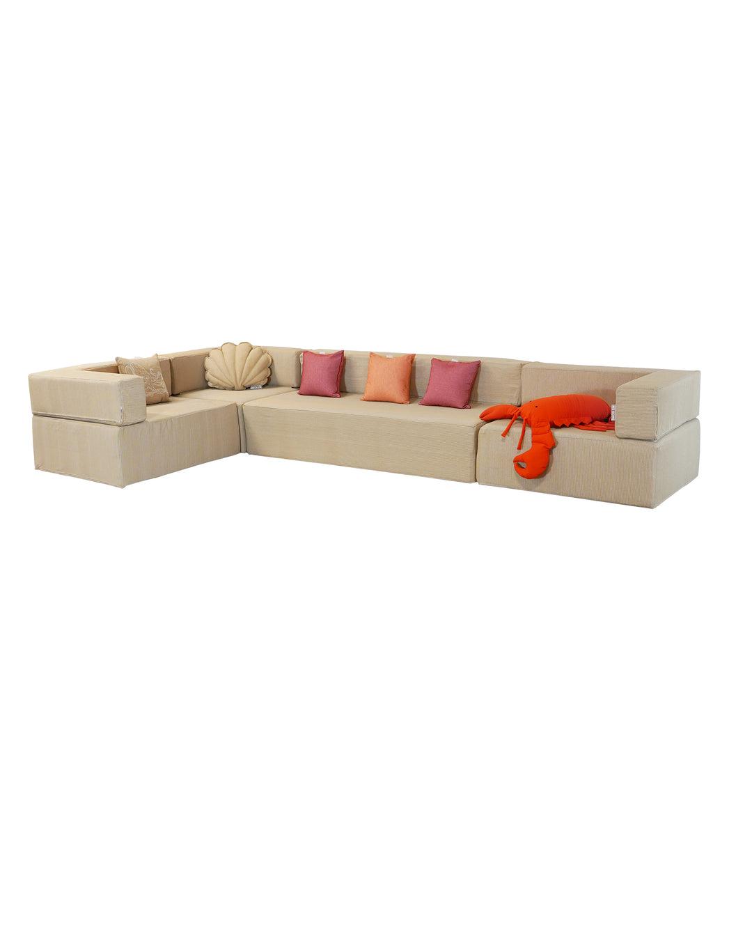 Canapé de jardin modulable — 6 places beige - MXHOME
