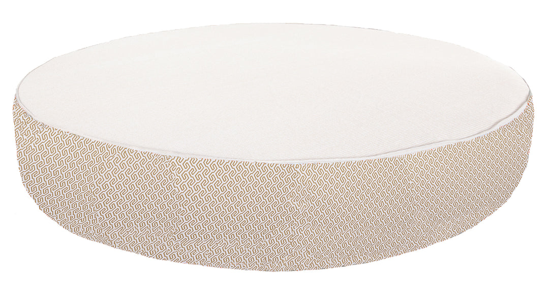Lit rond mousse blanc et beige - Extérieur - MXHOME