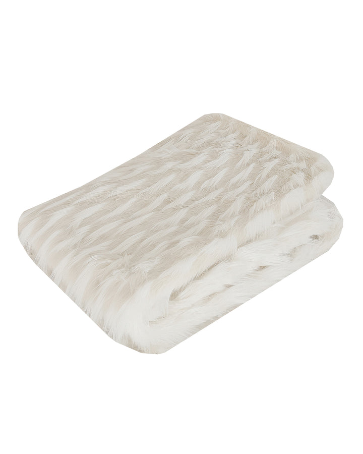 Faux fur throw - white