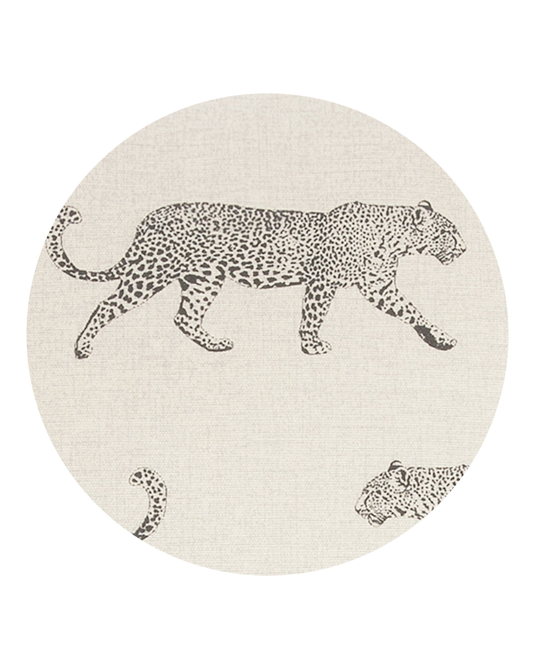Cojín de leopardo de algodón - Blanco y Negro