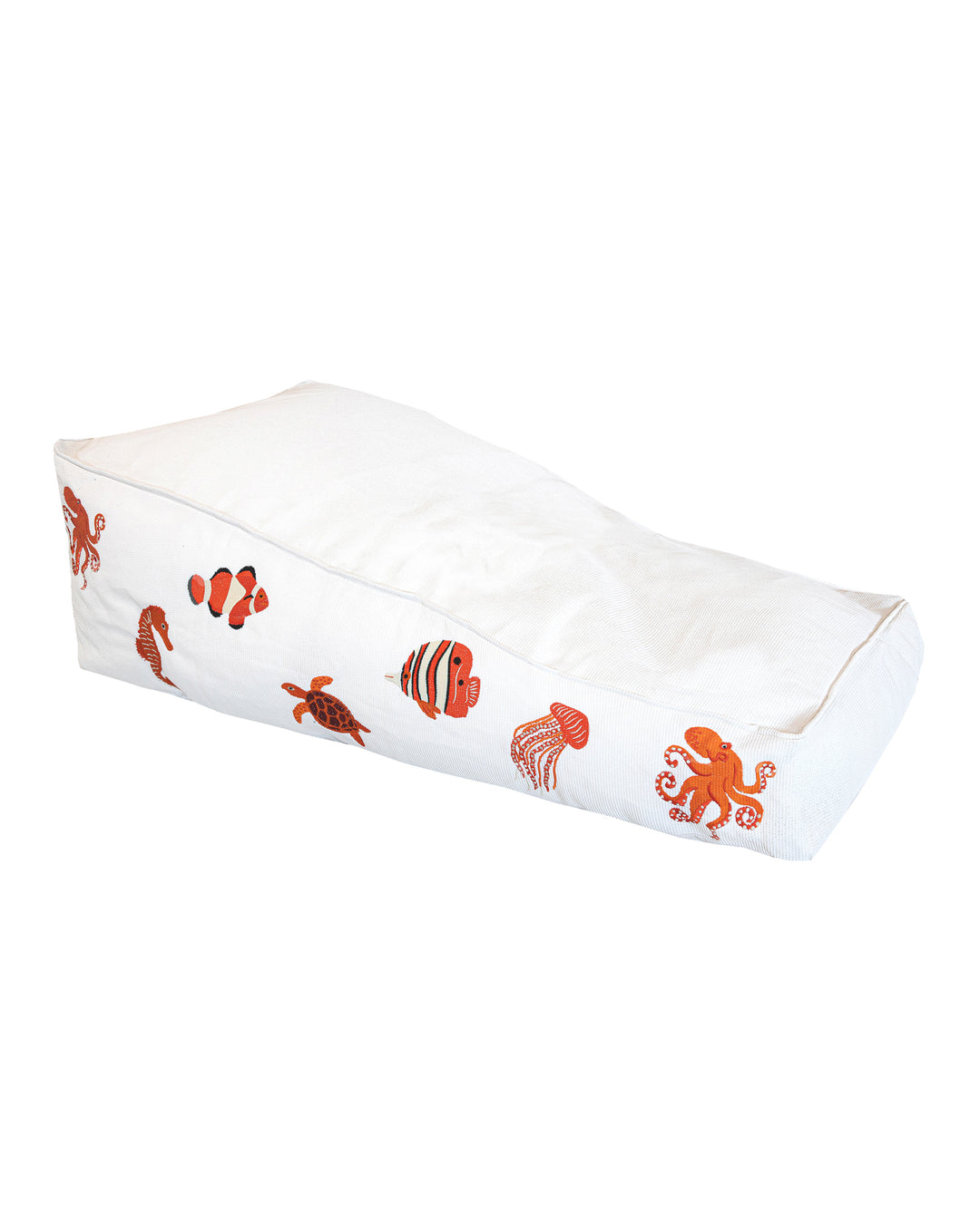 Bain de soleil flottant - Broderies oranges aquatiques - MXHOME