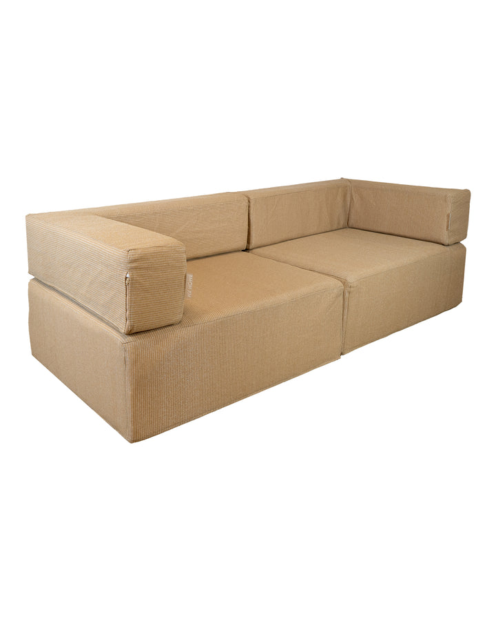 Canapé modulable - Déhoussable 3 places - Beige raphia