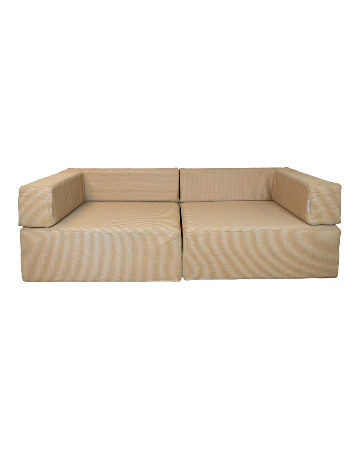 Canapé modulable - Déhoussable 3 places - Beige raphia