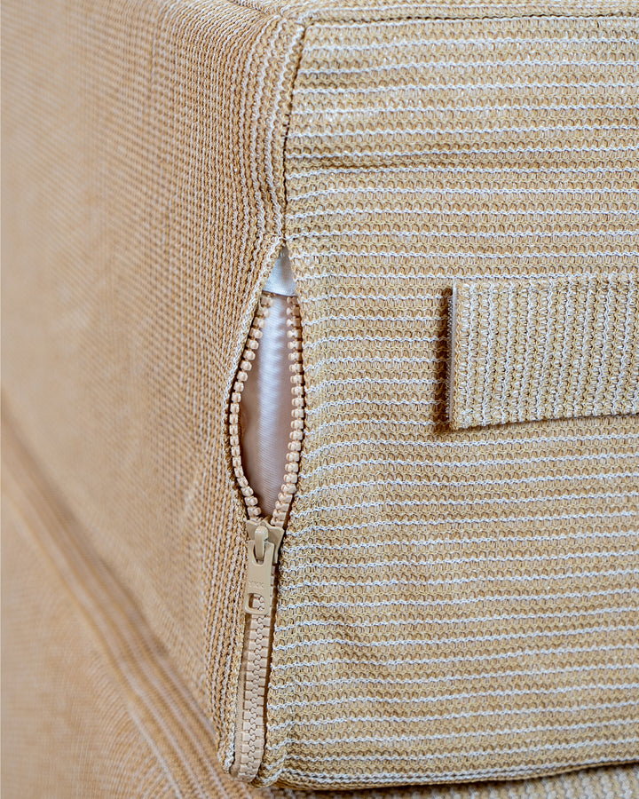 Canapé modulable - Déhoussable 3 places - Beige raphia