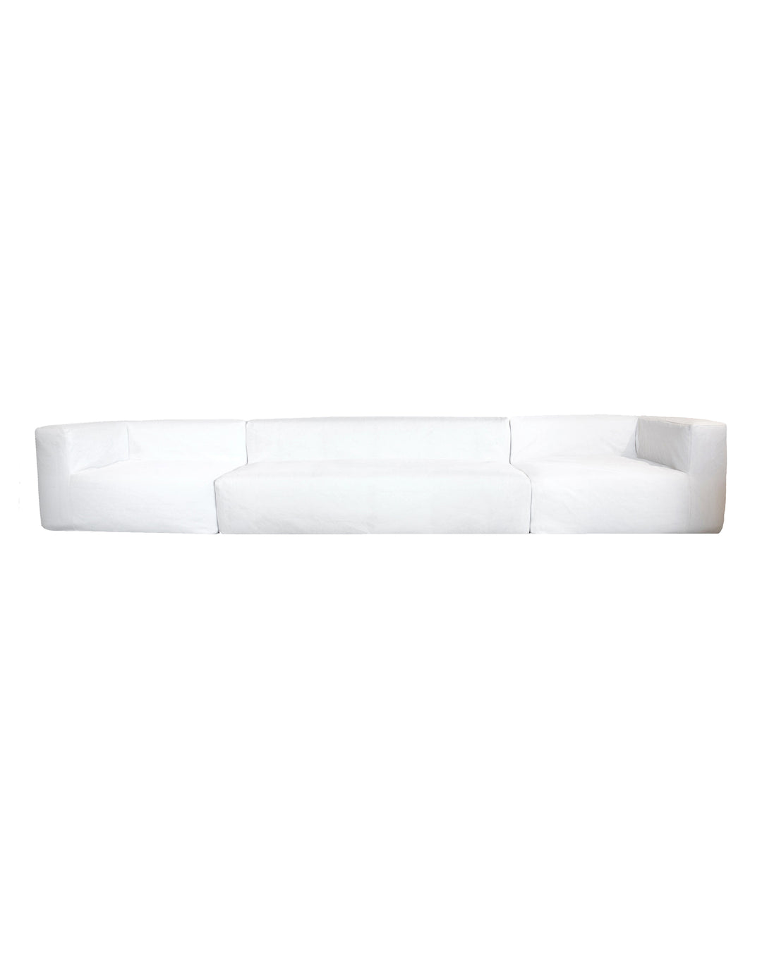 Canapé modulable - Déhoussable 5/6 places - Blanc - Extérieur - MXHOME