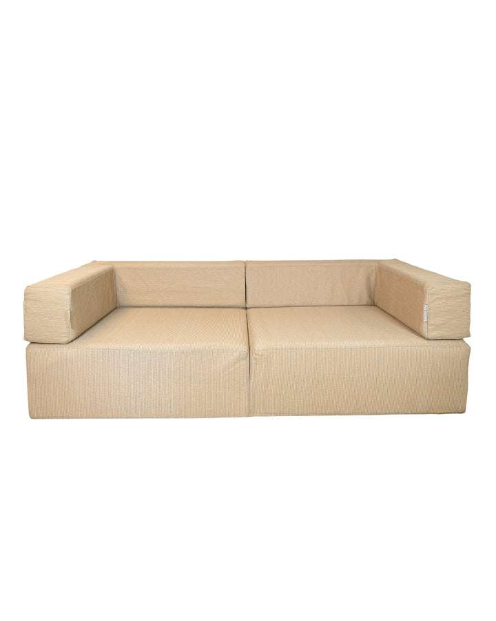 Canapé modulable - Déhoussable 3 places - Beige raphia - MXHOME