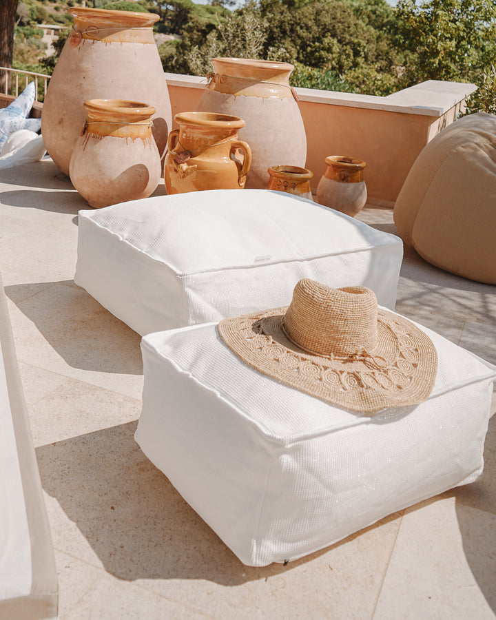 Coussins de sol - Effet raphia ou blanc - MXHOME