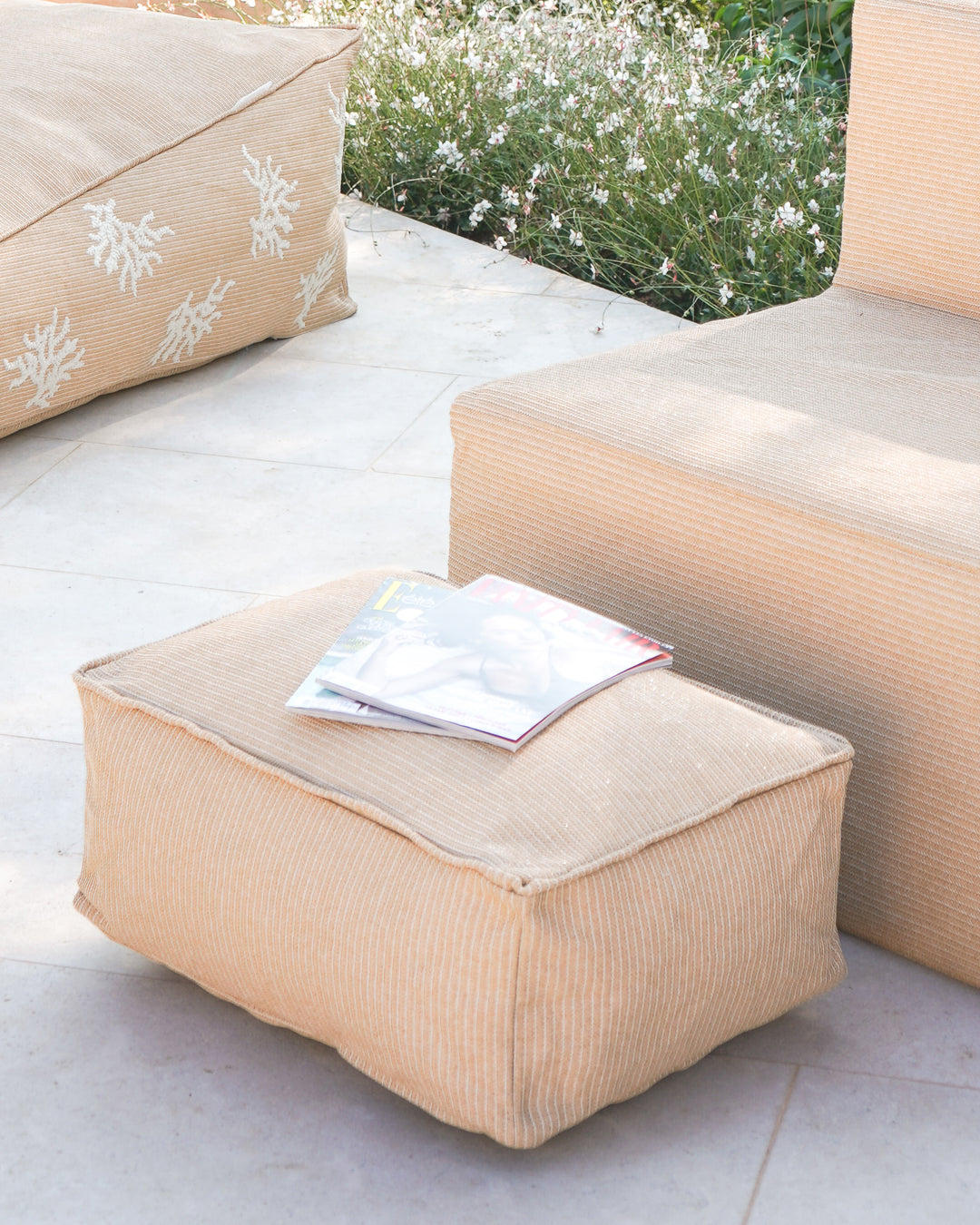 Coussins de sol - Effet raphia ou blanc - MXHOME