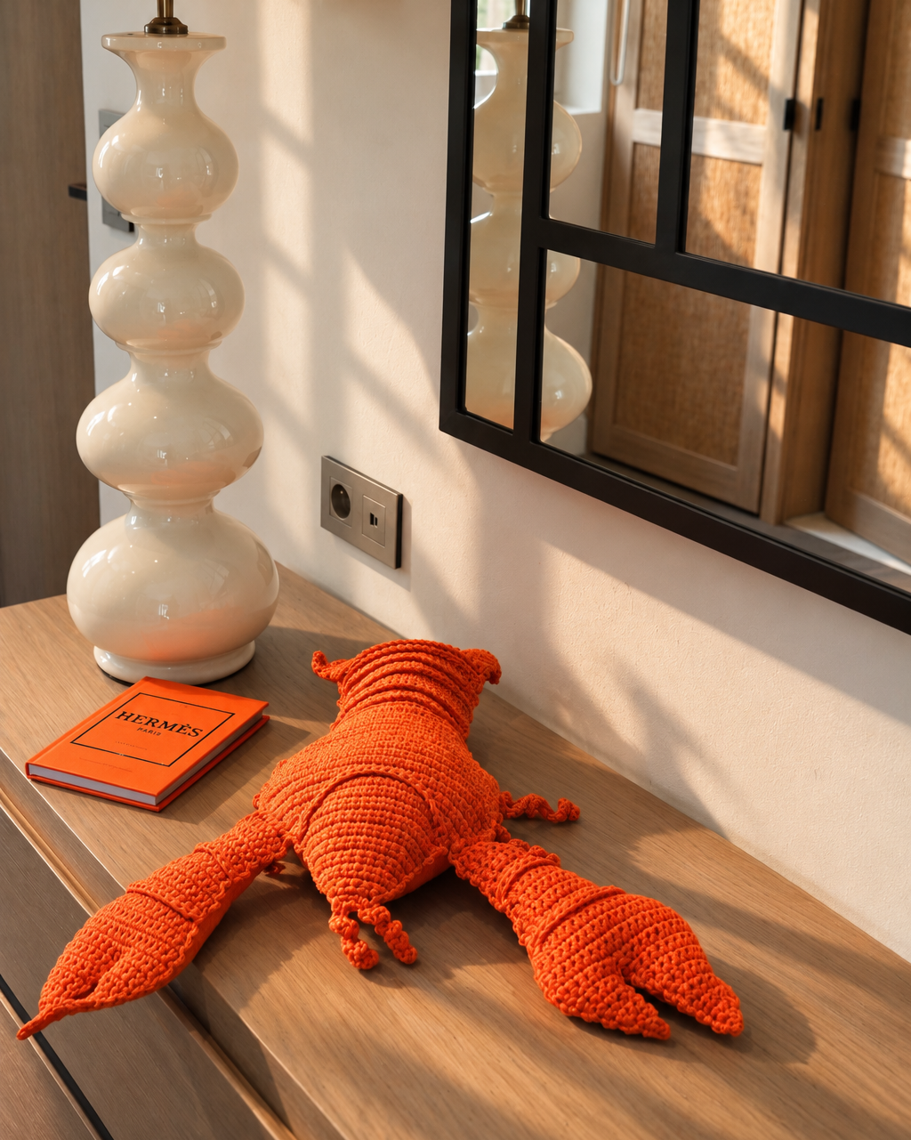 Coussin homard crochet - Orange - Extérieur