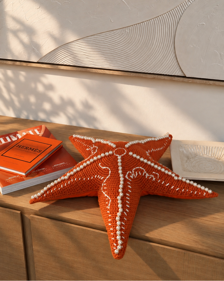 Coussin étoile de mer crochet - Orange - Intérieur