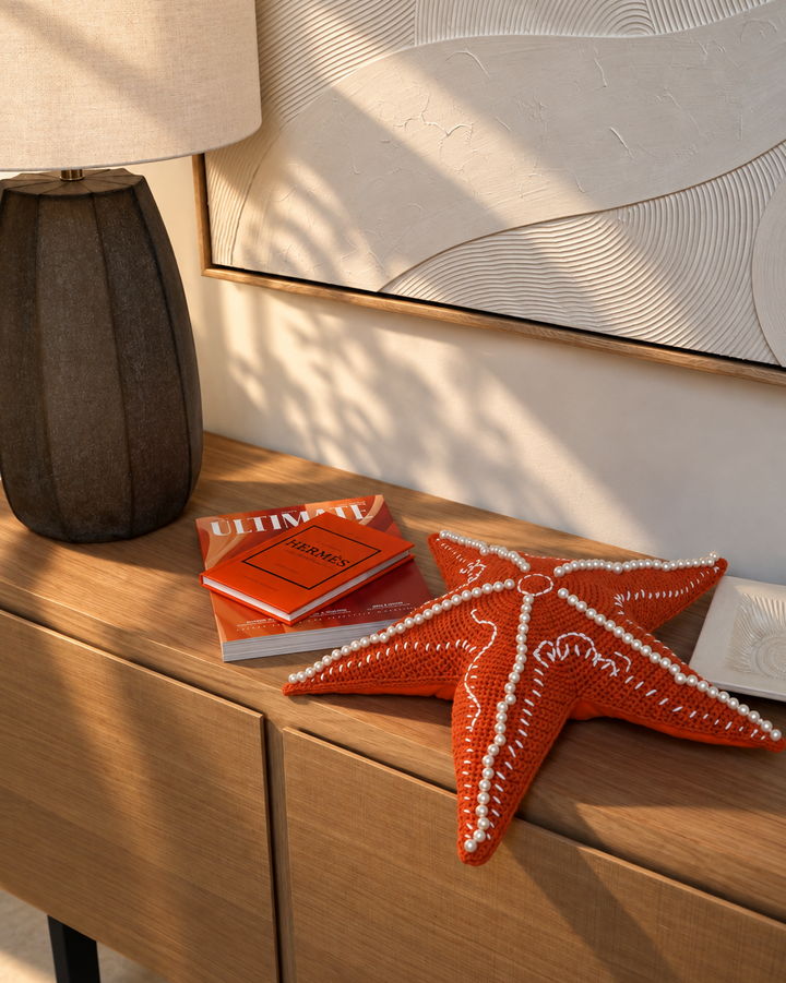 Coussin étoile de mer crochet - Orange - Intérieur