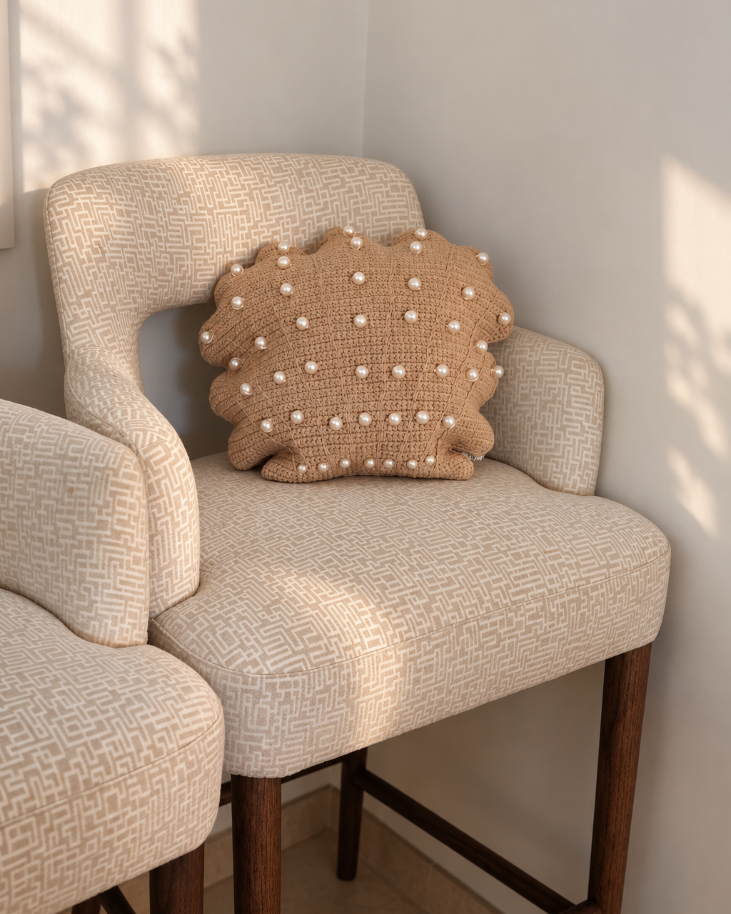 Coussin coquillage crochet - Beige - Intérieur