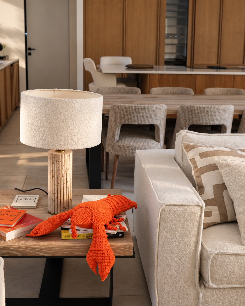 Coussin homard crochet - Orange - Extérieur