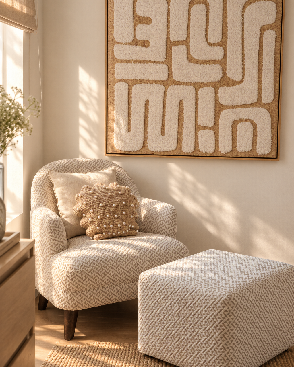 Coussin coquillage crochet - Beige - Intérieur
