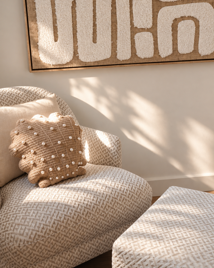 Coussin coquillage crochet - Beige - Intérieur