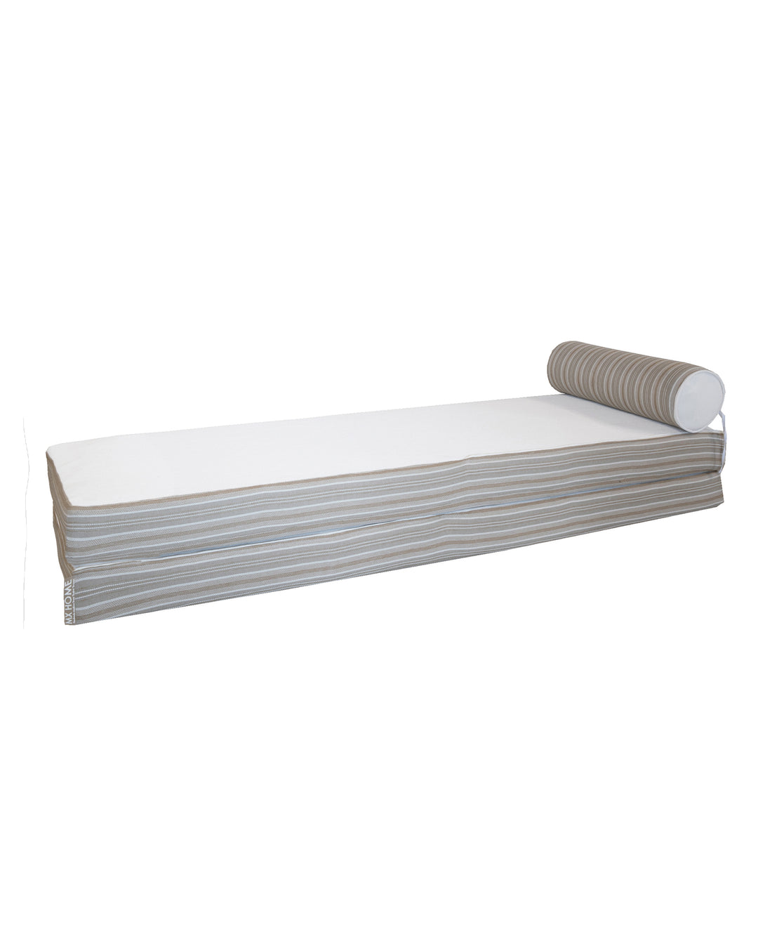 Matelas réversible - Recto tissu rayé Bayadère & verso blanc - Double ou simple - MXHOME