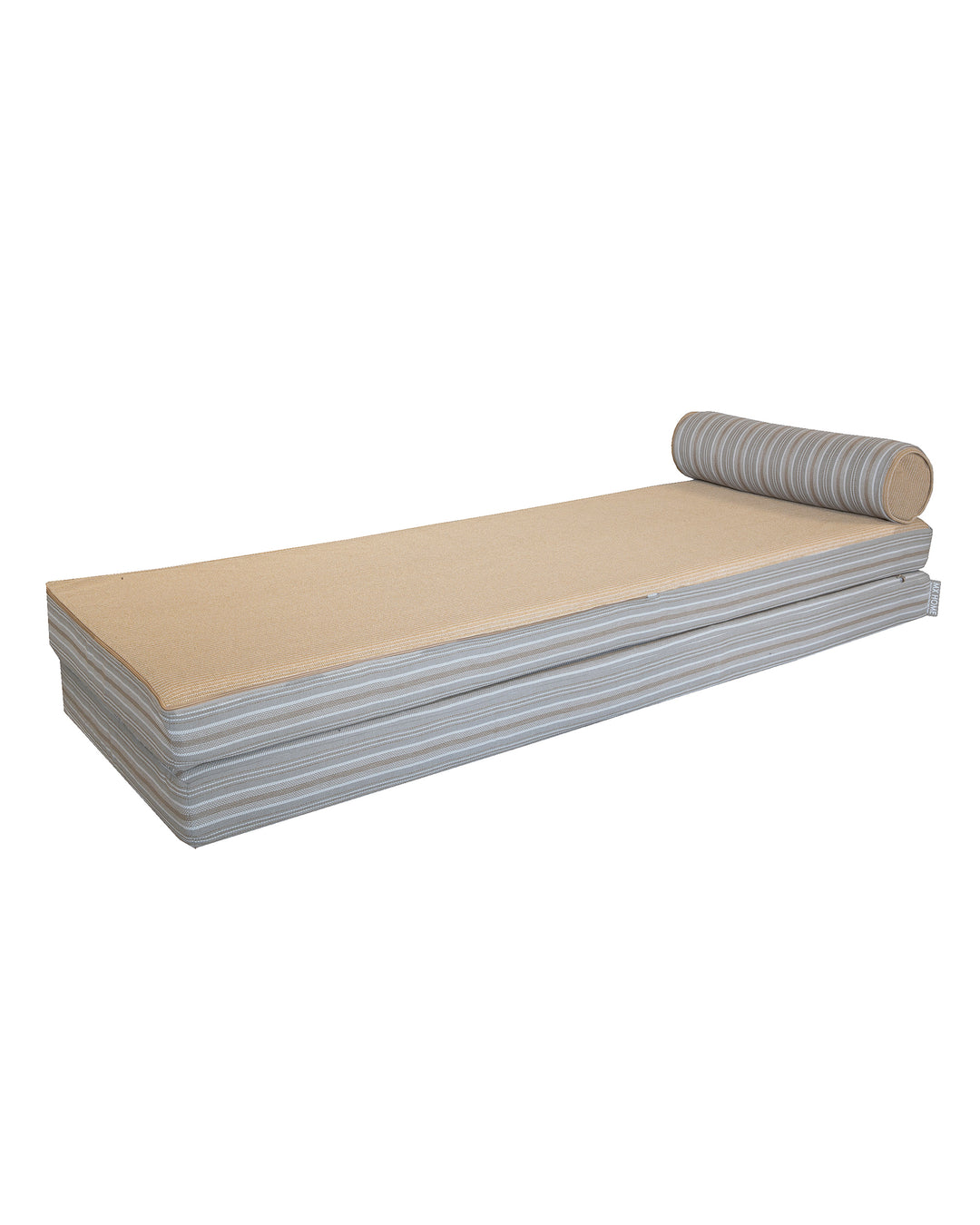 Matelas réversible - Recto tissu rayé Bayadère & verso effet raphia - Double ou simple - MXHOME