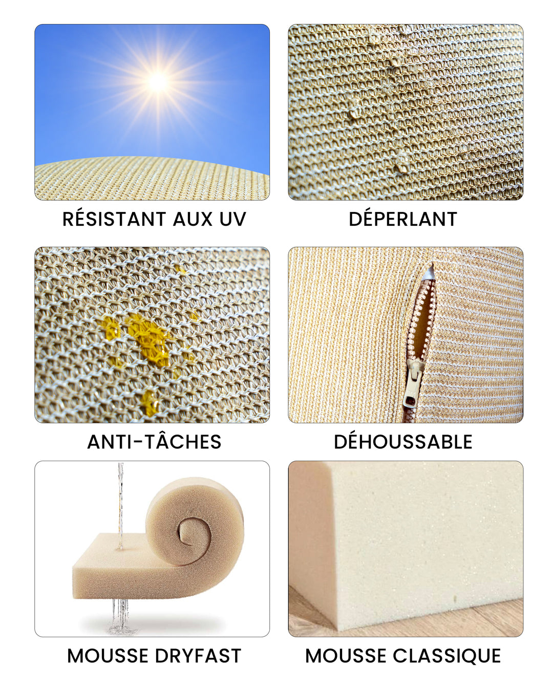 Lit bain de soleil - Structure complète réglable beige ou noir - Vert raphia - MXHOME