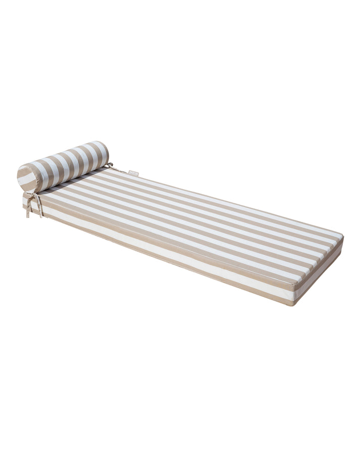 Matelas - Recto rayé & verso raphia - Double ou simple
