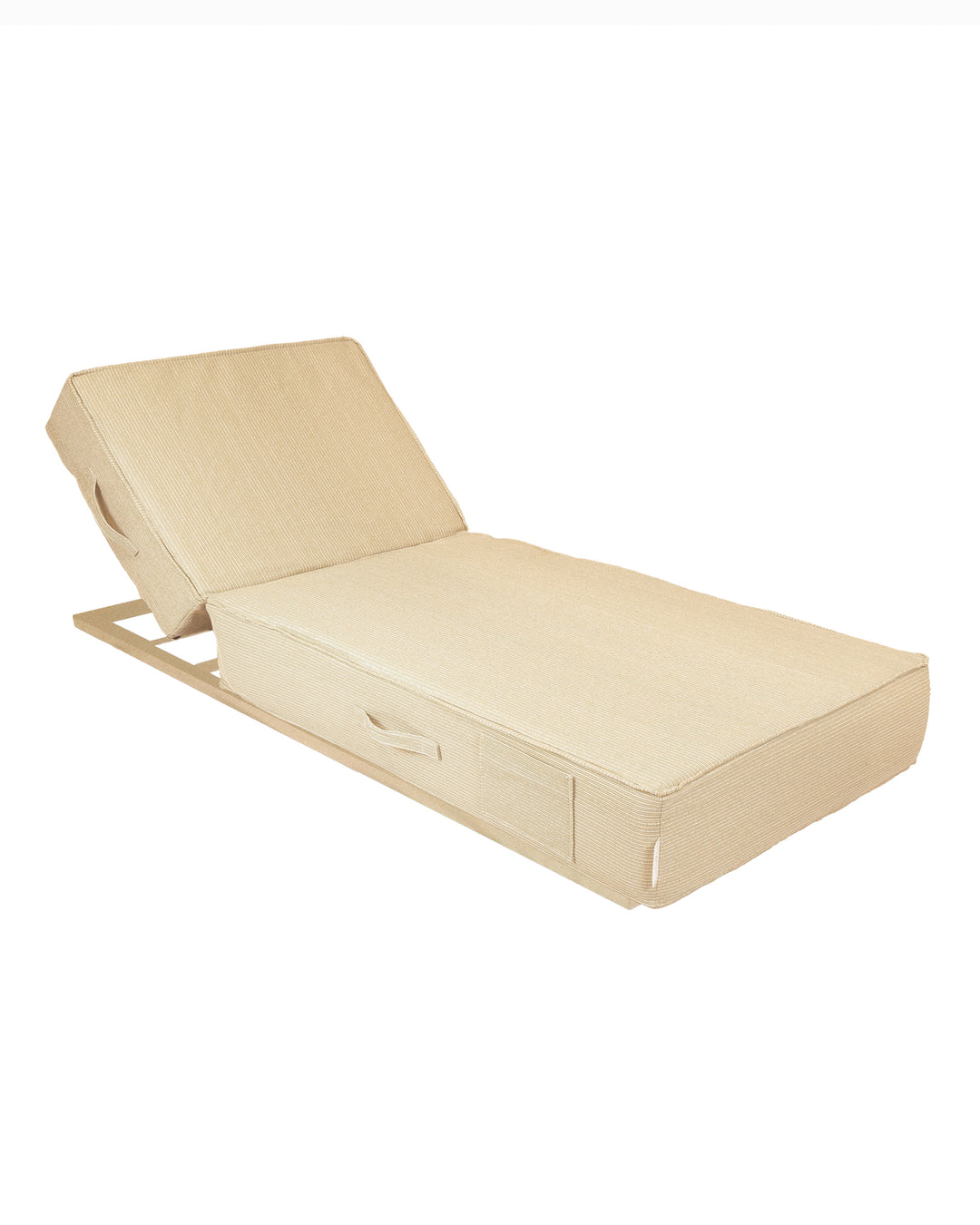 Lit bain de soleil - Structure complète réglable noir ou beige - Beige raphia - MXHOME