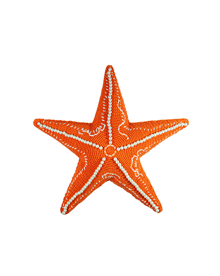 Starfish crochet cushion - Orange - Indoor - MXHOME