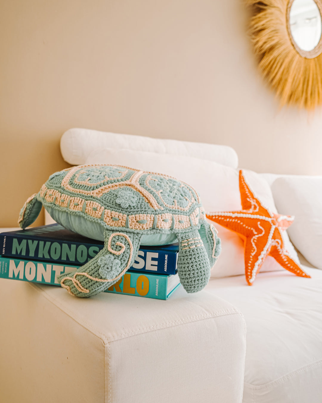 Coussin tortue crochet - Turquoise - Intérieur - MXHOME