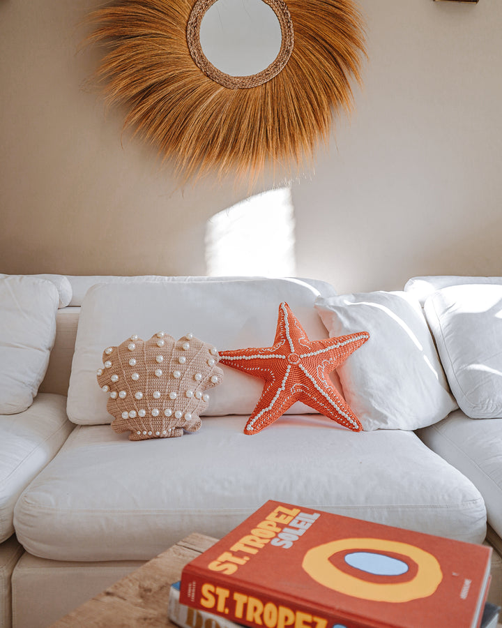 Coussin coquillage crochet - Beige - Intérieur - MXHOME