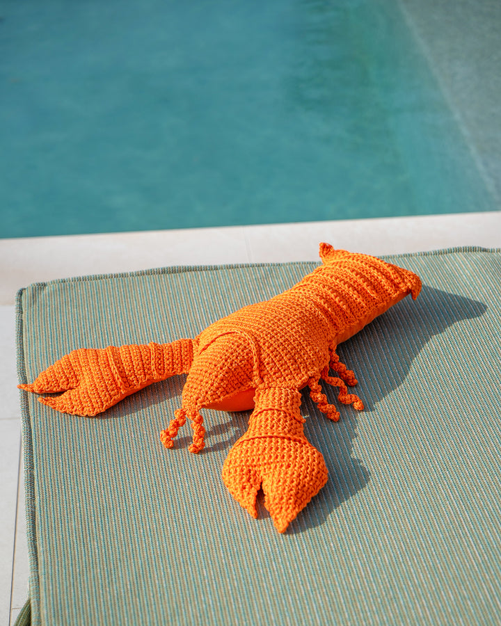 Cuscino aragosta all'uncinetto - Arancione - Esterno - MXHOME
