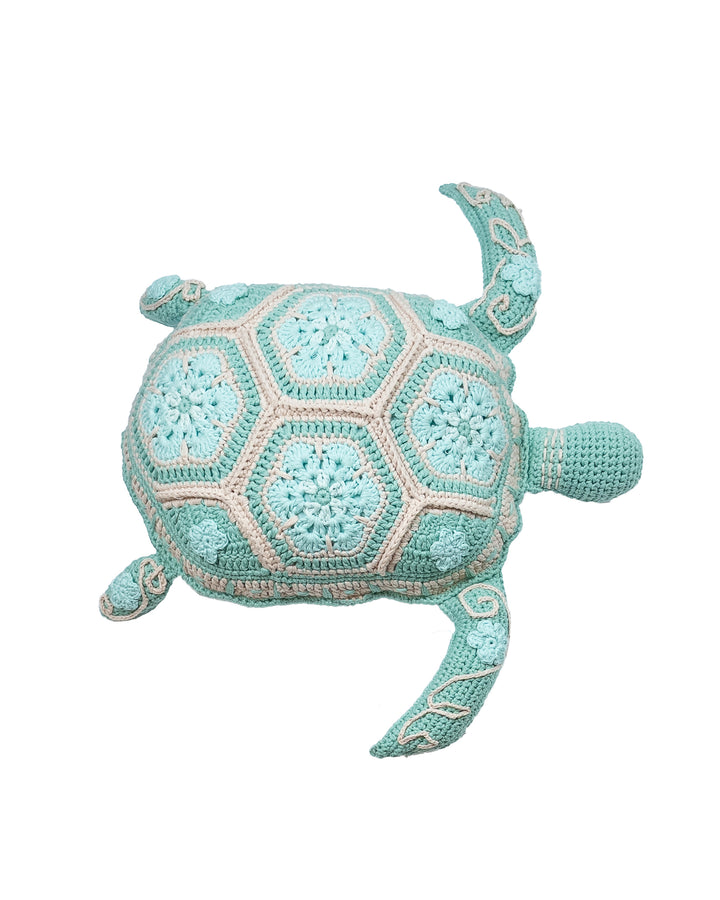 Coussin tortue crochet - Turquoise - Intérieur - MXHOME