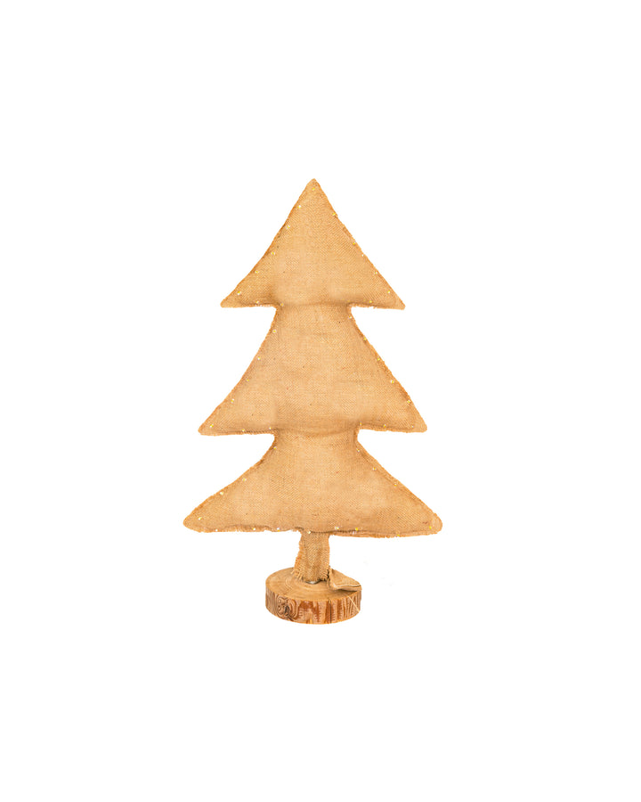 Bright burlap christmas tree