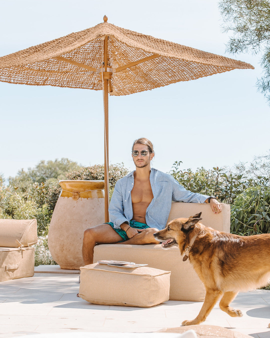 Parasol 2x2m ou 3x2m fibre de coco - MXHOME