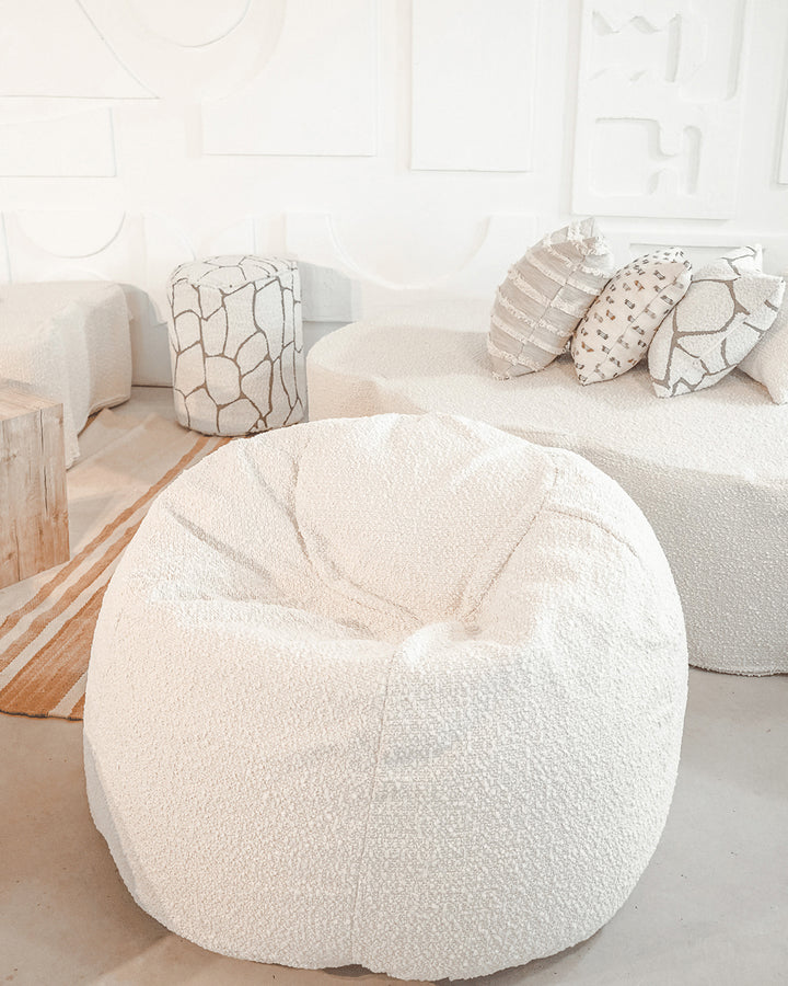 Pouf xl in lana riccia
