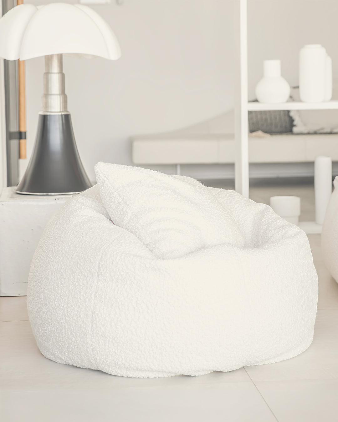 Pouf xl in lana riccia