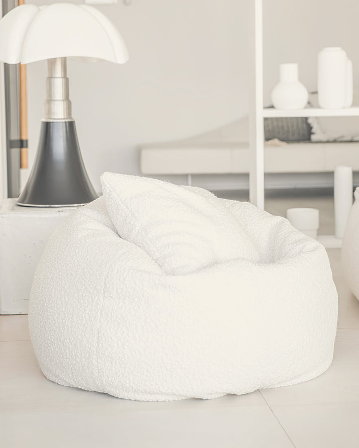 Pouf xl in lana riccia