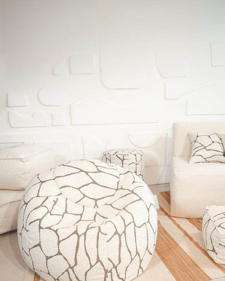 Pouf XL - Lana rizada diseño