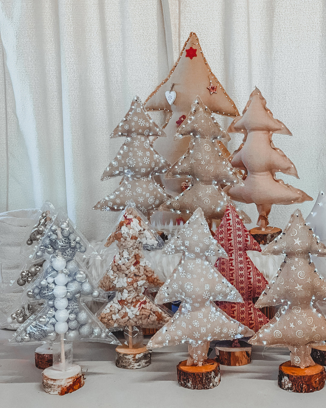 Albero di natale argento - pvc trasparente - 70 cm