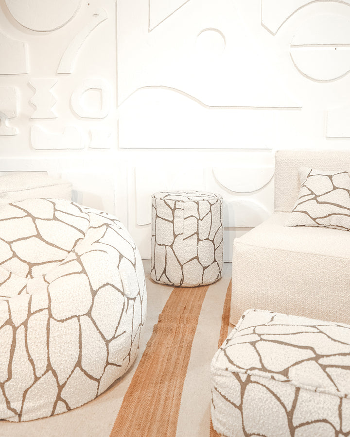 Taburete - Lana bouclé diseño