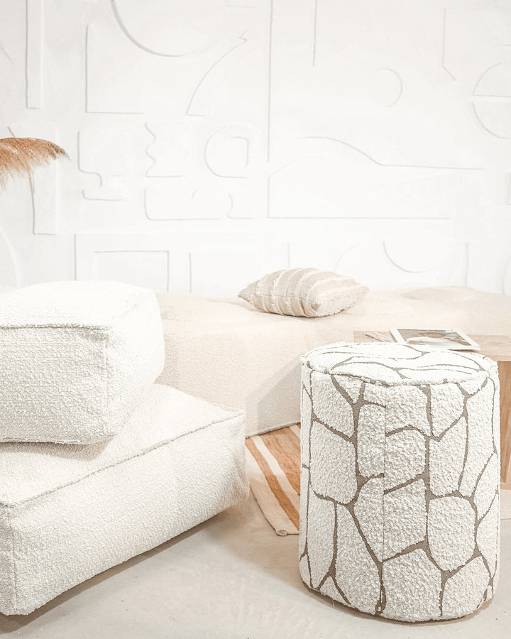 Taburete - Lana bouclé diseño