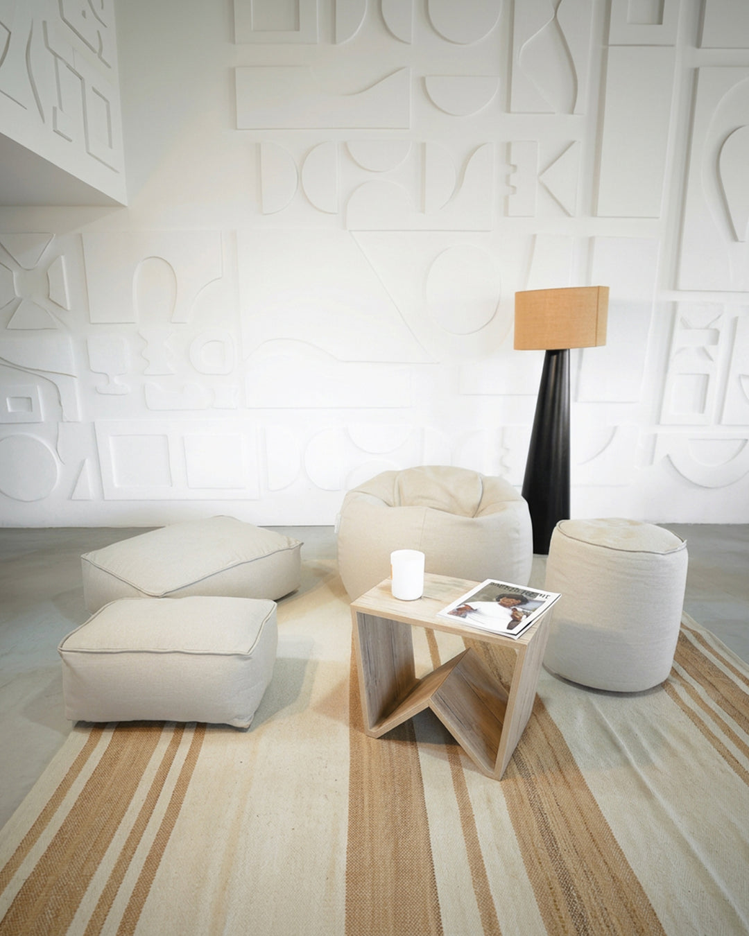 Taburete - Lino natural