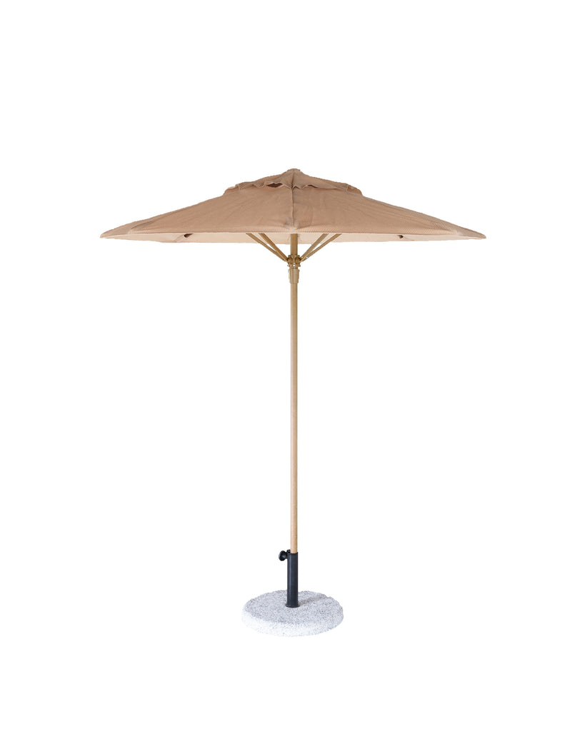Parasol rond 2m - Beige raphia ou fibre de coco