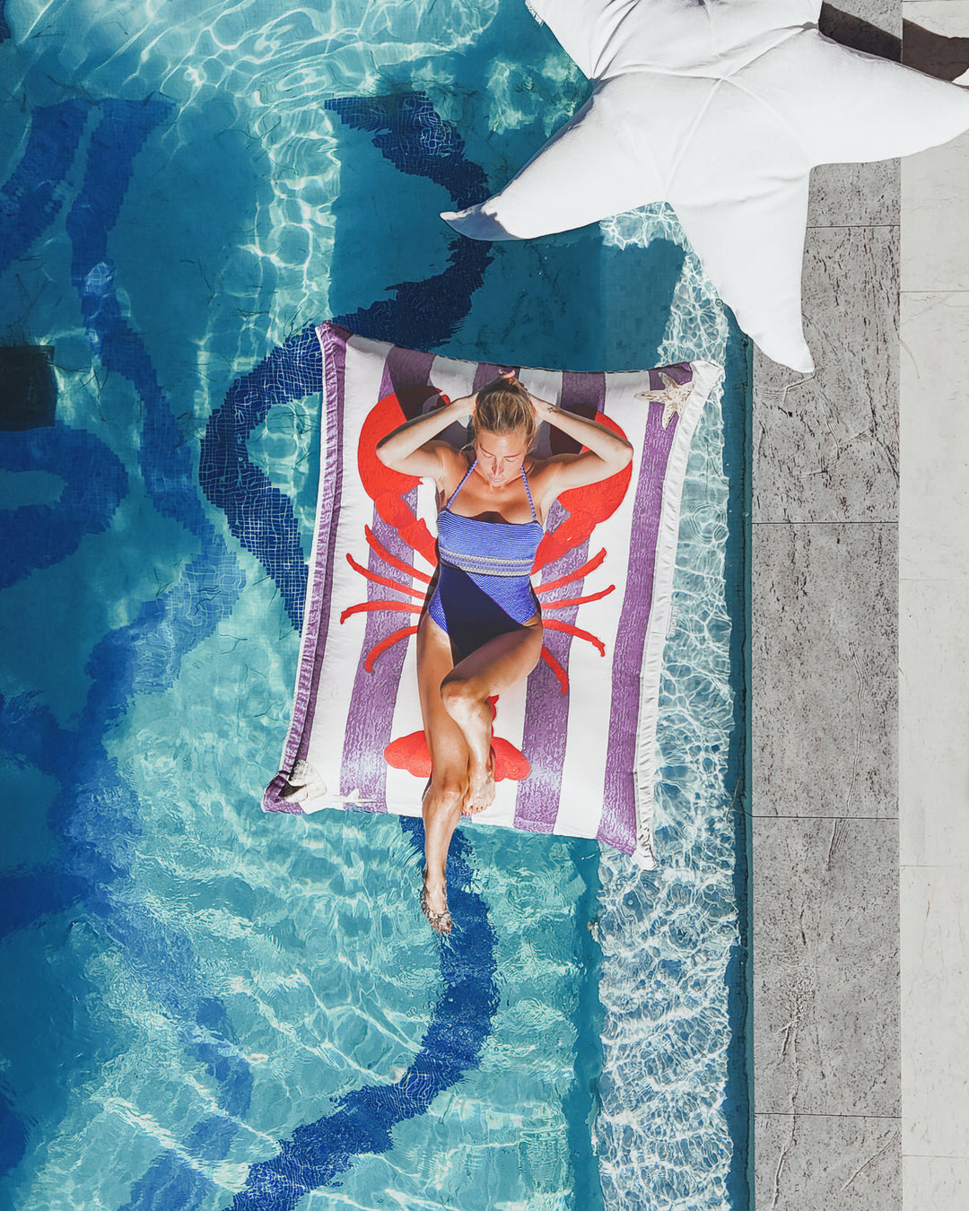 Pouf XL flottant - Homard imprimé - MXHOME