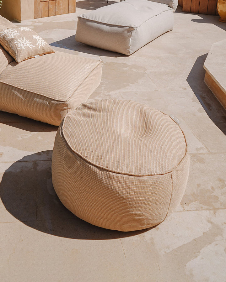 Tabouret rond - Effet raphia - MXHOME