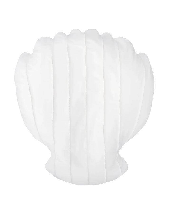 Pouf XL flottant coquillage - Effet raphia, blanc ou bleu - MXHOME