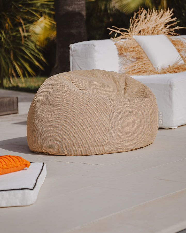 Pouf XL flottant - Beige raphia - MXHOME