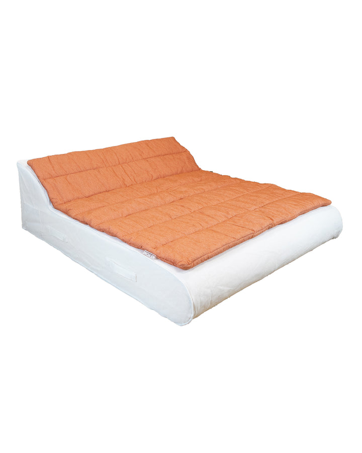 Surmatelas - Lit bain de soleil 2 places - Orange - MXHOME