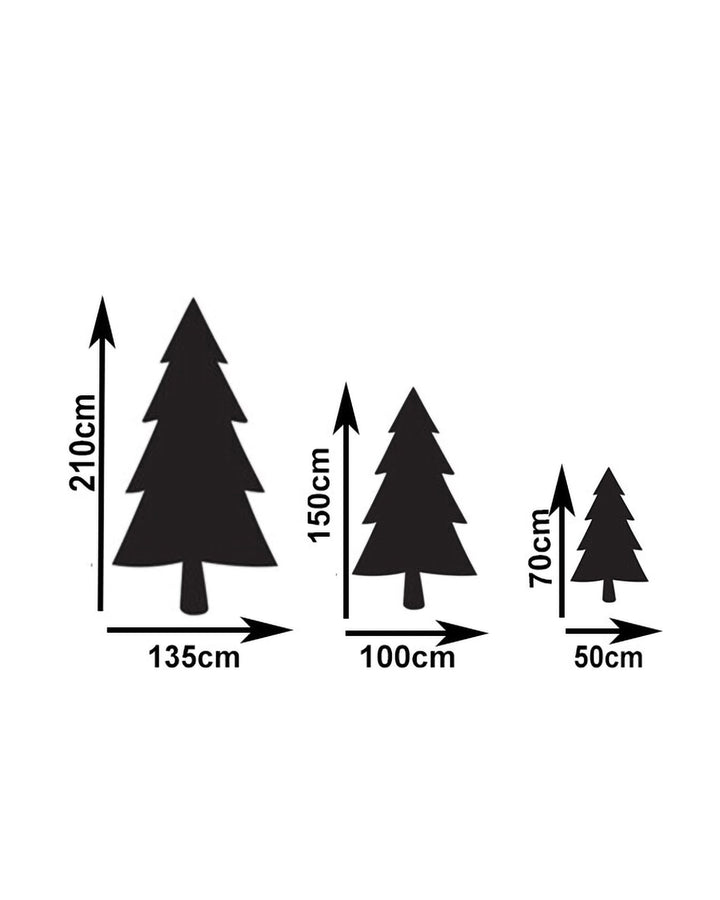 Red christmas tree - transparent pvc - 70 cm