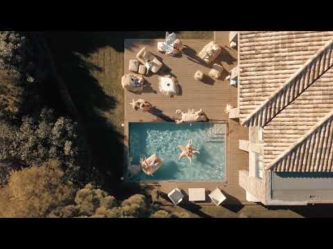 Pouf XL galleggiante Riccio di mare - Beige rafia o grigio